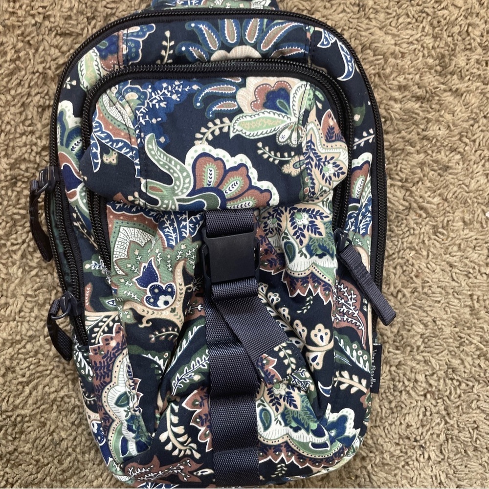 Vera Bradley Utility Sling Backpack Java Navy Camo Bag - Picture 2 of 8